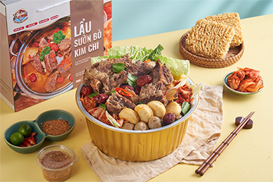 Lẩu Sườn Bò Kim Chi